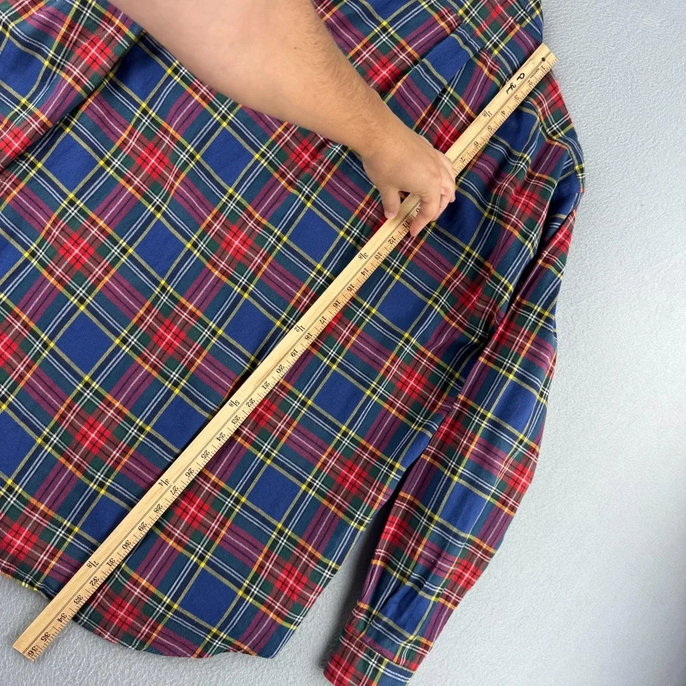 Vintage Polo Ralph Lauren Shirt Mens Large 80s Flannel Button Down Plaid USA
